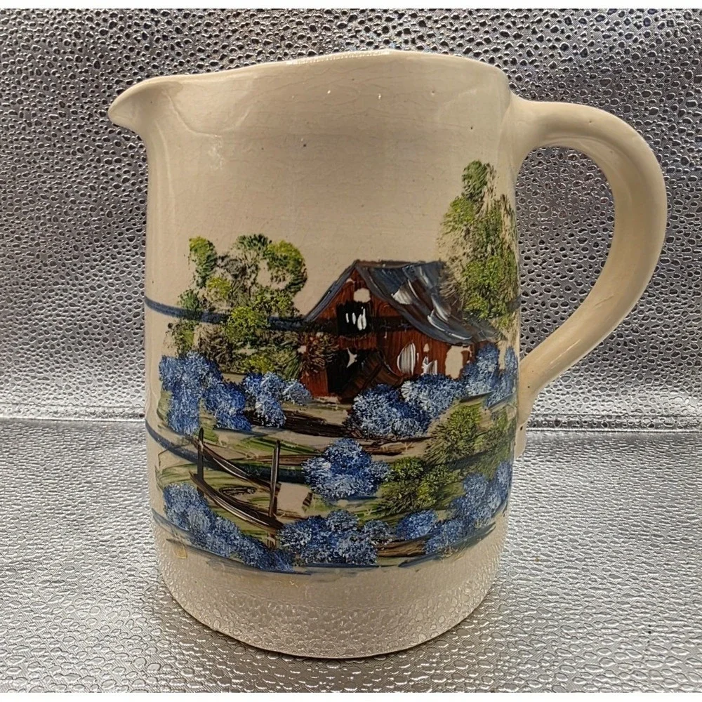 VTG Hand Made Marshall Pottery Pitcher Master Potter EJ Humphries - Hand Painted